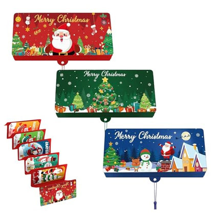 3 Pack Christmas Cash Gift Envelopes, Christmas Money Envelopes, DIY Cash Gift Card Holders Xmas with 10 Slots for Men Women Kids Birthday Xmas Party Supplies