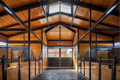 American Floor Mats - Horse/Stable Mats - Heavy Duty Stall Mats - Thick, Durable Rubber Flooring Solid Black 1/2" Thick – 4' x 25' Roll - size: 1/2" Thick – 4' x 25' Roll