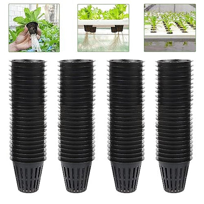 100 PCS 2 Inch Heavy Duty Net Pots, Slotted Mesh Hydroponic Cups for Garden, Plant Nursery Net Cups for Hydroponics and Aquaponics - size: 2inch