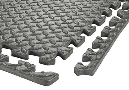 Sivan Health and Fitness Puzzle Exercise Mat EVA Foam Interlocking Tiles - color: Grey