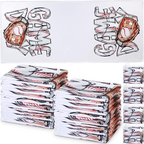 12 Pcs Baseball Game Day Accessories Football Cooling Towels Ball Team Gift Microfiber Basketball Breathable Chilly Towel 35"x15" Sports Soft Ice Towel for Coach Training(Baseball) - style: Baseball