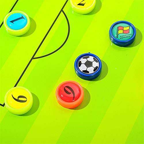 Joyeee Soccer Magnetic Board Accessories Set, Include 27 Pcs Player Markers, 2 Pcs Dry Erase Black Marker Pen, 1 Pcs Dry Eraser and Small Carry Pouch, Suit for Use on Magnetic Coaching Boards