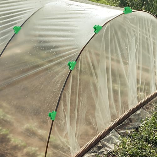 20pcs Greenhouse Plastic Clips and Garden Mesh Netting Clamps 11mm Light Buckle for Agricultural Covering and Vegetable Net Fixing