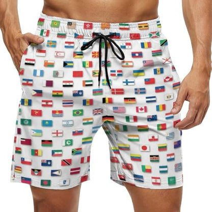 Mens Trunks Breathable Quick Dry Mesh Lining Holiday Party Beach Board Shorts - color: Style-10, size: Medium