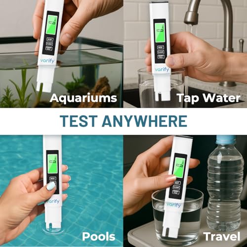 4-in-1 TDS Meter Digital Water Tester for Drinking Water | Accurate 0–9990 PPM EC & Temp Readings | Ideal for RO Systems, Aquariums, Pools – Built for Professionals, Easy for Anyone (2-Pack) - size: 2 Pack