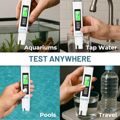 4-in-1 TDS Meter Digital Water Tester for Drinking Water | Accurate 0–9990 PPM EC & Temp Readings | Ideal for RO Systems, Aquariums, Pools – Built for Professionals, Easy for Anyone (2-Pack) - size: 2 Pack