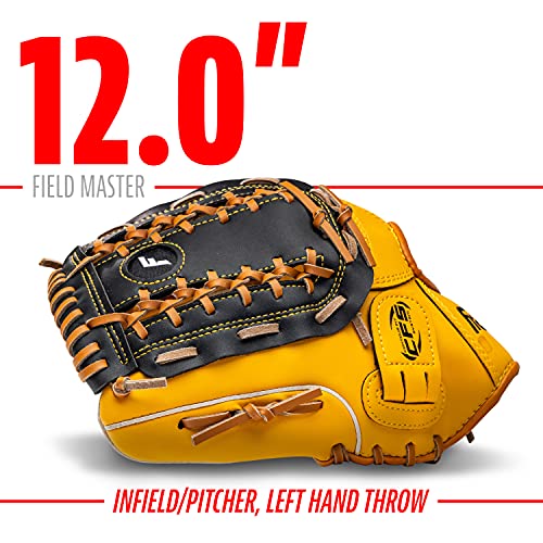 Franklin Sports Field Master Baseball + Softball Glove - Field Master Adult + Youth Baseball + Softball Mitt - Men's + Women's Gloves - color: Tan, style: 12" - Trapeze Web
