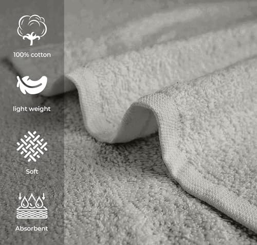 Avalon Towels Salon Towel - Silver Hand Towels Bulk Pack of 24 - 100% Cotton Absorbent Spa, Facial & Gym Towel for Working Out - 16x27 Inches (Not Bleach Proof) - color: Silver