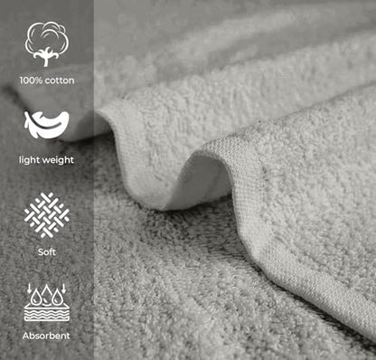 Avalon Towels Salon Towel - Silver Hand Towels Bulk Pack of 24 - 100% Cotton Absorbent Spa, Facial & Gym Towel for Working Out - 16x27 Inches (Not Bleach Proof) - color: Silver