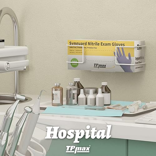XL Gloves Box Facial Tissue Box Holder,Wire Rack Dispenser for Gloves,Tissues Paper Towels Organizer - Mounting Accessories Included - Holds up to 1 Box - Perfect for Lab, Food Service and Home - size: Single