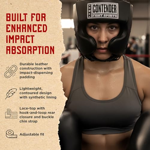 Contender Fight Sports Competition Boxing Muay Thai MMA Sparring Head Protection Headgear with Cheeks - color: Blue, size: Medium (New)