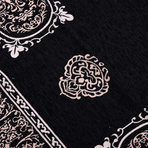 Tnfeeon Anti Slip Cotton Muslim Prayer Rug with Tassel Storage Bag Soft Portable Islamic Mat for Meditation Home Travel and Ramadan