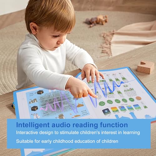 Alomejor Educational Sound Book, Bilingual Arabic English Sound Book, Interactive for Children's Language Development