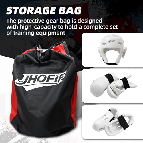 Martial Arts Karate Protective Sparring Gear Package Deal/Gift Adjustable Adult & Youth Headgear, Gloves & Kicks for MMA, Taekwondo, Boxing Training - color: white, size: Small