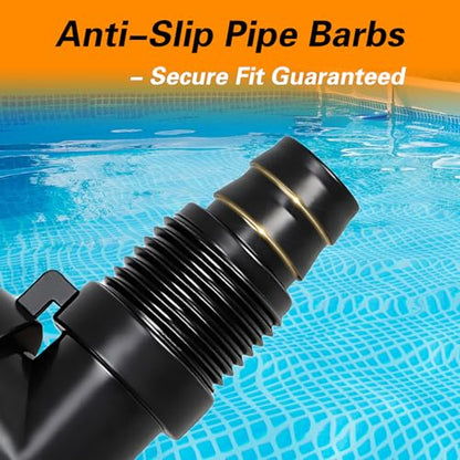 Pool Chlorinator Parts, 1/2" NPT 90-Degree Tube Connector, 5/8" OD Tube, Tube Support Compatible with Pentair Rainbow Auto Feeder/Chlorinator Model 320 322 Replace#: R172272 R172091 R172253