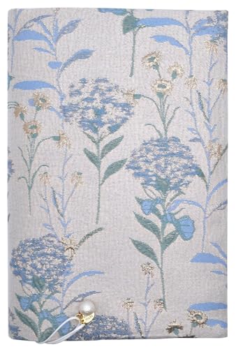 BLBMH 5.5x8.5 Fabric Bible Cover Non-Stretch | Built-in Bookmark | Handmade Washable Book Cover for Paperback Journal Privacy Reading Gift for Women - Blue - color: Dandelions Blue, size: 8.5in