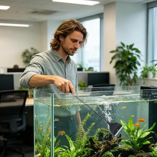 Aquarium Scraper Tool Handheld Sand Flattening Gadget | Glass Scraper for Aquarium Cleaning for Hobbyists Enthusiasts Photography Restaurant Cafe Living Room
