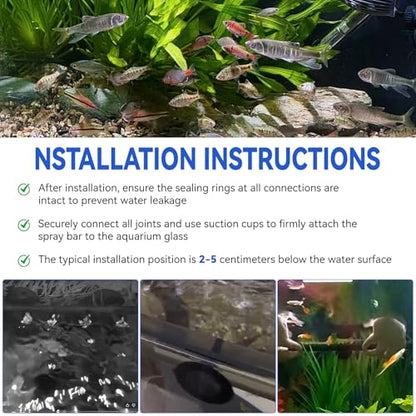 Aquarium FX Spray Bar Kit for Fluval FX2, FX4, FX5, FX6 Canister Filter Aquarium Filter Water Aeration Accessories/Water Dispersion Bar Replacement Parts - Contains 20 Pcs