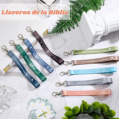 45 PCS Christian Keychains Bulk - color: Spanish