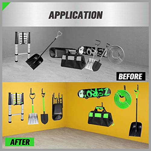 SWANLAKE Heavy Duty Garage Storage Utility Hooks, Utility Hooks for Garage Wall,Color Black (12PCS) - style: 12-Piece Green