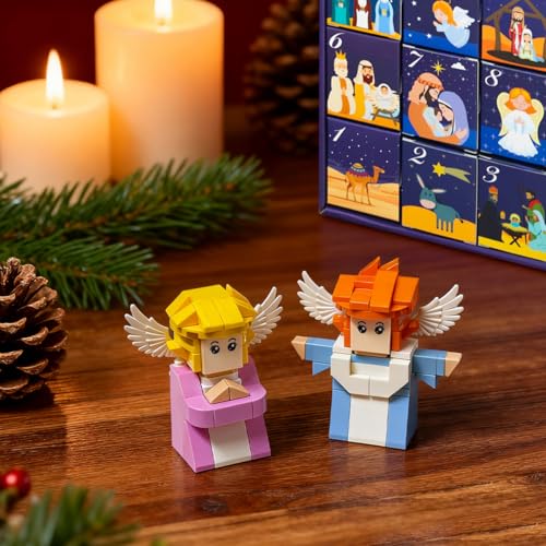 Nativity Building Blocks Advent Calendar, 24 Days of Nativity advent calendar, Christmas Building Blocks Kits Countdown Calendar Set, Easter Gift for Adults and Kids