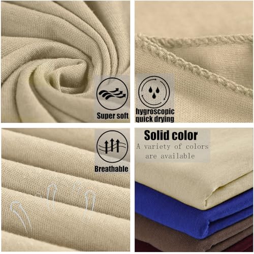 ZRQ 1 Pieces Beige Stretch Hijab Extra Long Solid Color African Shawl Hair Scarfs Jersey Turban Fashion Head Scarf Soft Head Wraps for Black Women - color: Beige