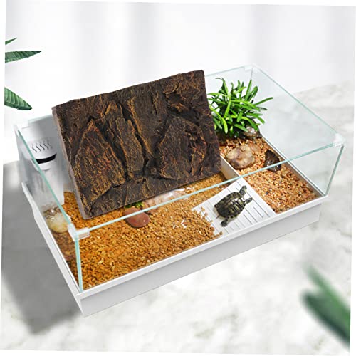 STOBOK 3D Reptile Tank Background Board Pu Material Turtle Aquarium Decor Terrarium Display for Pet Habitat Wall Decoration