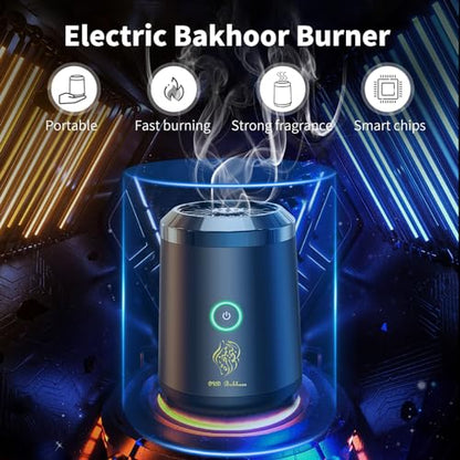 Electric Incense Burner, OUD Bukhoor Portable USB Aroma Diffuser, Rechargeable Arab bakhoor Muslim Incense Holder for Car and Home