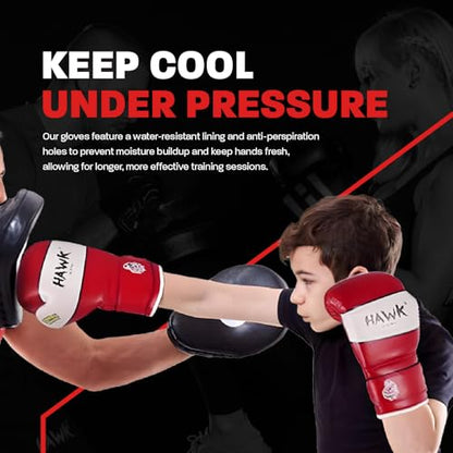Kids Boxing Gloves for Kids Children Youth Punching Bag Kickboxing Muay Thai Mitts MMA Training Sparring Gloves - color: Red, size: 6 oz