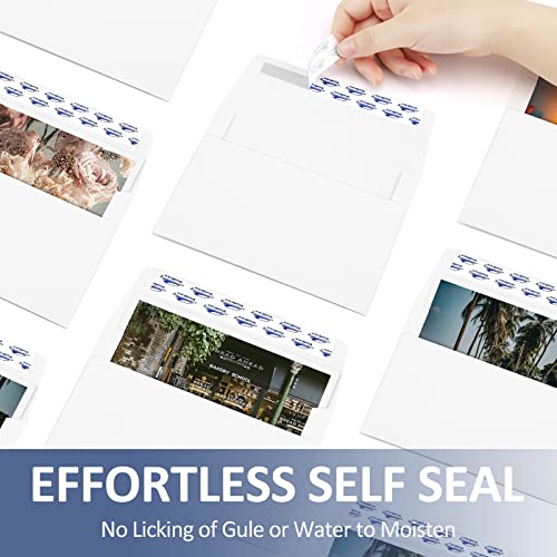 ValBox A4 Photo Envelopes 100 Qty 4 x 6 White Kraft Paper Envelopes Self Seal for 4x6 Cards, Photos, Weddings, Invitations, Baby Shower, 4.25 x 6.25 Inches (A4) - color: White, size: A4 (4.25 x 6.25 Inches)