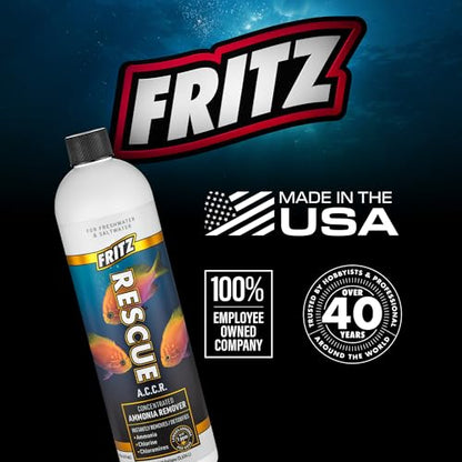 Fritz Aquatics ACCR Water Conditioner Instantly Removes Toxic Ammonia/Chlorine & Chloramines for Fresh & Salt Water Aquariums (16-Ounce) - size: 16 oz