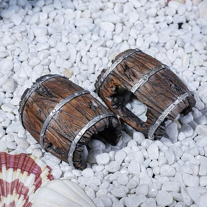 Resins Aquariums Scenery Small Weathered Barrels for Creating Underwater Landscape Fishes Tanks Accessory Pet Fishes Tanks Decoration