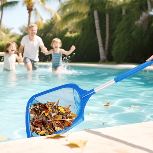 Hot Tub Skimmer Net with Ultra Fine Mesh, Handheld Spa Pool Net for Fine Debris & Leaves, Lightweight Safe-Edge Cleaner for Hot Tubs, Small Pools & Spas - size: 2