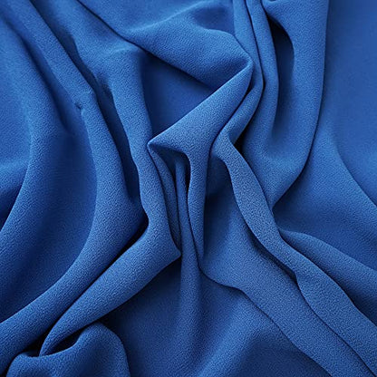 YOUR SMILE for Women Lightweight Breathable Solid Color Soft Chiffon Long Fashion Scarves Sun-proof Shawls Wrap - color: Blue