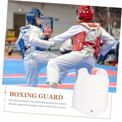 Toyvian Breathable Boxing Chest Protector Durable Chest Guard for Training and Competition Lightweight Protective Gear for Taekwondo MMA and Kickboxing High Strength Impact