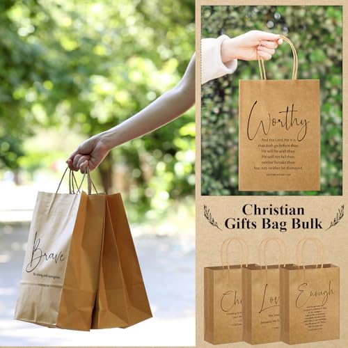 Gersoniel 108 Pcs Christian Bible Verse Gift Bags, Handled,Modern Design - style: Modern Design
