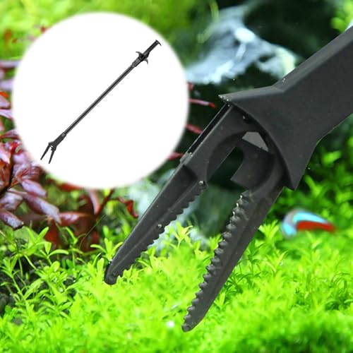 Long Plastic Feeding Tongs 19.7" Aquarium Tool for Gravel Cleaning and Placement in Freshwater Saltwater Tanks