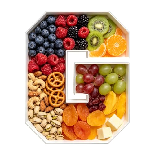 10 Inch Plastic Fillable Letter for Charcuterie, Party Table Centerpiece, Waterproof (G Style) - style: G Style