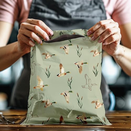 10x13 (100) Ducks Designer Poly Mailers Waterproof Self Sealing Tear Resistant Polymailers Shipping Envelopes Premium Printed Bags For Small Businesses - color: Ducks, size: 10x13