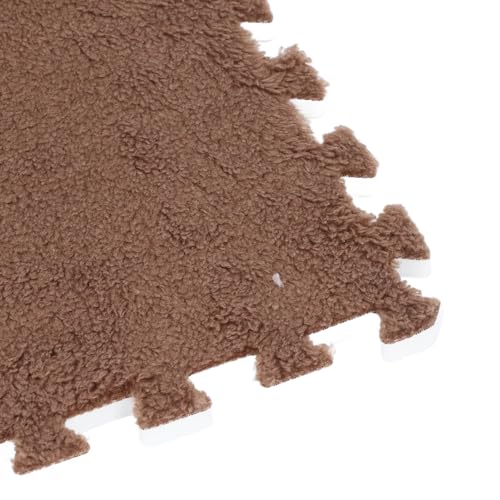 10pcs 30 cm/11.8 in Foam Puzzle Floor Play Mat,Interlocking Carpet Tiles for Home Gym and Fitness Room (Coffee) - color: Coffee