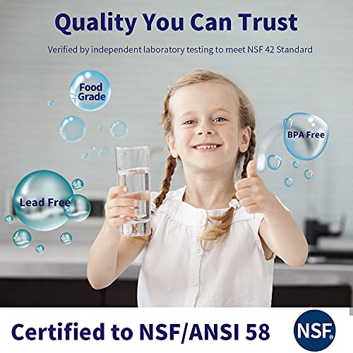 Huining Reverse Osmosis Membrane 50GPD-1812/2012 RO Membrane Housing Kit with 1/4 Quick Connector,Check valve,Water Pipe,Wrench Whole Set for Residential Household Hospital Water Filtration System - style: 50GPD kit