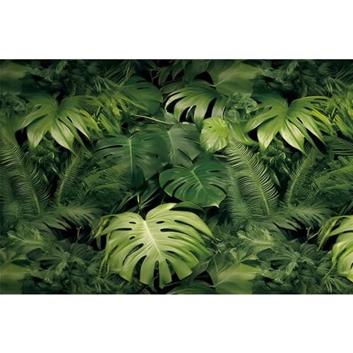 AWERT 36x24 inches Tropical Leaves Terrarium Background Polyester Reptile Habitat Background Rainforest Aquarium Background - size: 36x24in/90x60cm