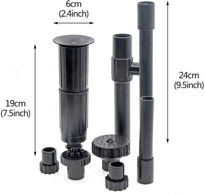 RUIAN Fountain Nozzle Kit, Set of 8 pieces Water Fountain Spray Head Kit for Garden - color: BlackB