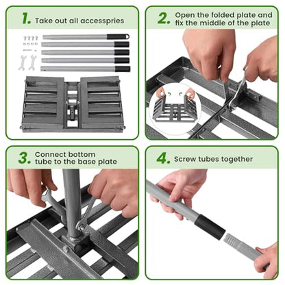 REAPALOT Lawn Leveling Rake, Lawn Leveler with Stainless Steel Long Handle, Heavy Duty Yard Level Tool for Leveling Soil, Sand Or Dirt Surfaces, Gardening Gloves Gift Included (30x10in) - size: 30x10in