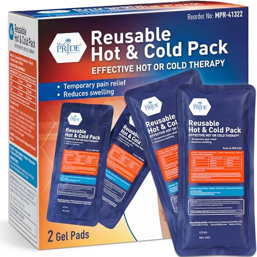 MED PRIDE Reusable Hot & Cold Gel Ice Packs, Flexible Compress, 2-Pack