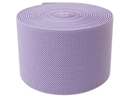 Lavender Knit Elastic Band 3 inch 5 Yards Double-Side Twill Woven Elastic Heavy Stretch Elastic Spool for Sewing Pants Waistband, Wigs, Skirts, Craft DIY Projects (#33) - color: Lavender #33
