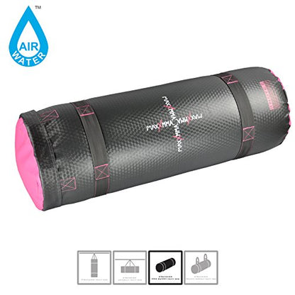 MaxxMMA 3 ft 4-in-1 Water/Air Heavy Bag | Training & Fitness, Uppercut Workout, MMA Grappling, Punching Bag - color: Grey/Pink