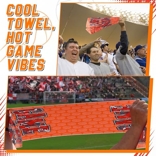 12 Pcs Basketball Game Day Accessories Basketball Cooling Towels Ball Team Gift Microfiber Breathable Chilly Towel 35" x 15" Sports Soft Ice Towel for Coach Training - style: Basketball
