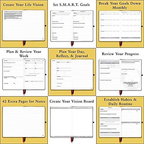 The Phoenix Journal - Quarterly Goal Planner, Daily Planner Journal & Organizer for Goal Setting, Productivity & Focus - Undated 12 Week Planner, Weekly & Monthly Planning, Habit Tracking - Hardcover (Purple) - color: Purple