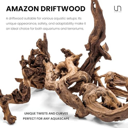 Ultum Nature Systems Driftwood - Amazon Drift Wood for Fish Tank, Planted Tank, Terriarium, Paludarium - Versatile Natural Driftwood Decor, Events Wood Centerpiece - Amazon Wood, Medium (9-16") - size: 9-16" 1-Pack